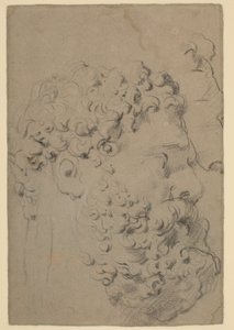 Studie hlavy a profilu Farnese Hercules viděné z nižšího pohledu od Peter Paul Rubens