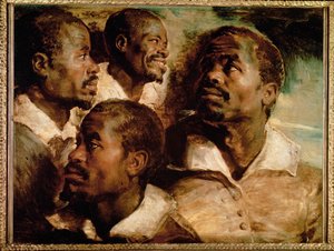 Studie hlavy černocha (malba na plátně) od Peter Paul Rubens