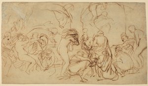 Studie k "Dianině lázni" (recto) od Peter Paul Rubens