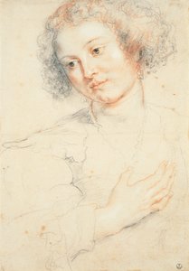 Studie hlavy sv. Apollonie (kresba) od Peter Paul Rubens