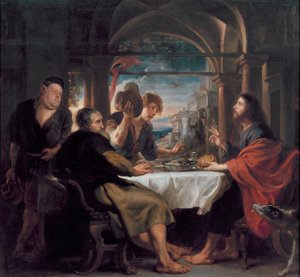 Večeře v Emauzích, kolem roku 1638 (olej na plátně) od Peter Paul Rubens