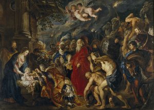 Klanění tří králů, 1610-1620 od Peter Paul Rubens