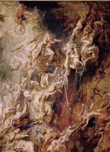 Pád prokletých (malba na dubovém dřevě) od Peter Paul Rubens
