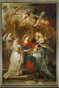 Svatá Panna se zjevuje svatému Ildefonsovi od Peter Paul Rubens