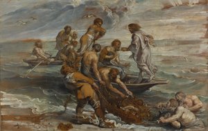 Zázračný návrh ryb, 1618-1619 od Peter Paul Rubens