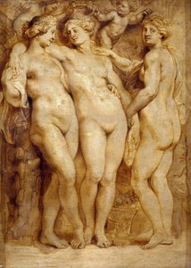 Tři Grácie, asi 1620-1623. od Peter Paul Rubens