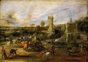 Turnaj (olej na dřevě) od Peter Paul Rubens