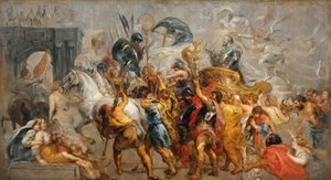 Triumfální vstup Jindřicha IV do Paříže, mezi 1627 a 1630. od Peter Paul Rubens