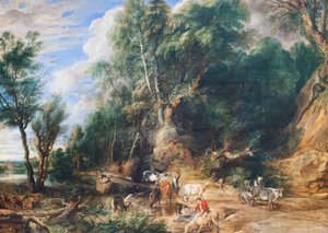 The Watering Place, cca 1615-22 (olej na dubu) od Peter Paul Rubens