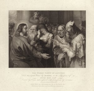 Žena přistižená v cizoložství od Peter Paul Rubens