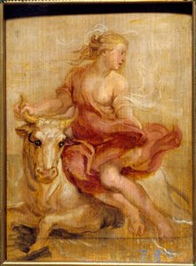 Únos Evropy Kresba krve Pierre Paul (Pierre-Paul) Rubens (nebo Peter Paul nebo Petrus Paulus) (1577-1640) Sun. 0,18x0,13 m Madrid Prado muzeum od Peter Paul Rubens