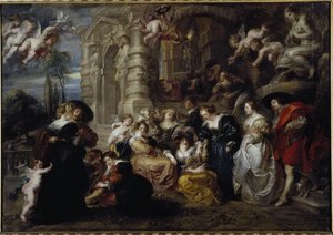 Zahrada lásky - olej na plátně od Peter Paul Rubens