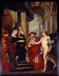 Obchod v Angouleme 30. dubna 1619 nebo usmíření Marie de Medicis (1573-1642) s jejím synem Ludvíkem XIII. Královna byla v exilu v Blois během „války matky a syna“, během níž vyvolala povstání proti král jejího syna. Cardin od Peter Paul Rubens