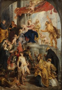 Panna Maria na trůnu s Dítětem a svatými od Peter Paul Rubens