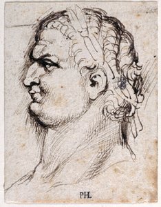 Titus, z deseti kreseb osmi z prvních dvanácti Caesarů, po medailích Giovanniho da Cavina (pero a inkoust na papíře) od Peter Paul Rubens