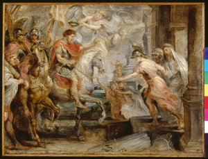 Triumfální vjezd Konstantina do Říma (olej na dřevě) od Peter Paul Rubens