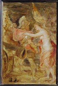Venuše doprovází Marse do války (malba na dřevě) od Peter Paul Rubens