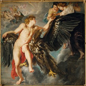 Zeus a Ganymedes (olej na plátně) od Peter Paul Rubens