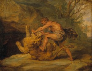 Samson a lev, kolem roku 1640
