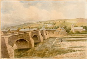 Haydon Bridge (barva těla, tužka a akvarel na papíře)