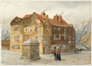 Sandgate (Portland Arms Inn) (tužka a akvarel na papíře na kartě)