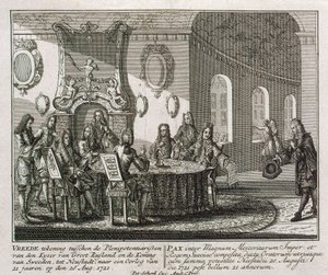 Uzavření mírové smlouvy z Nystadu dne 20. srpna 1721. od Peter Schenk the Younger