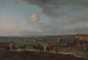 Kruhový kurz v Newmarketu, Cambridgeshire, Příprava na královský talíř od Peter Tillemans