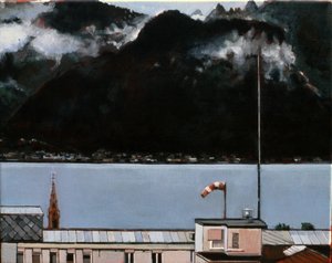 Ženevské jezero, 2008 (olej na plátně) od Peter Wilson