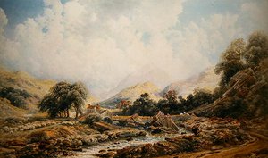 Brougham Mill (akvarel na papíře) od Peter de Wint