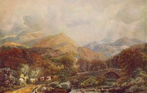Horská krajina, c19. století od Peter de Wint