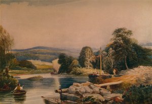 Na Teify, Cardiganshire, 19. století, 1935 od Peter de Wint