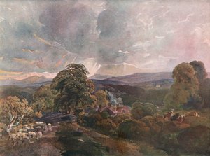 Sackbridge Hall, Near Lowther, c1928 od Peter de Wint