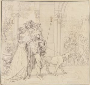Sedm kreseb o Nibelungech: 4. Siegfried se připravil na lov. 1812-17