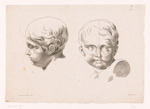 Dvě dětské hlavy Principy kreslení z přírody, díl pátý (název série) Vème Cahier De Principes Dessiné d