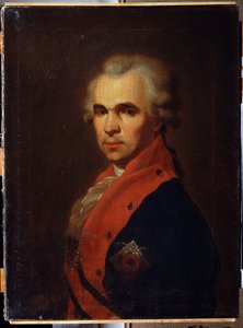 Portrét státního tajemníka Vasilije Popova. Obraz Petra Semjonoviče Drozhdina (1745-1805). Olej na plátně, 66 x 48 cm od Petr Semenovich Drozhdin