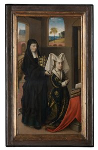 Isabella Portugalská a sv. Alžběta, kolem 1457-60 (olej na plátně)