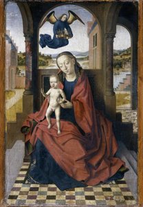 Madona s dítětem - Malba Petruse Christuse (1410/20-1476), olej na dřevě (49x34 cm), kolem 1460 - (Madona s dítětem - Olej na dřevě od Petruse Christuse
