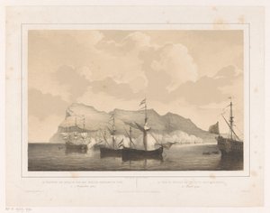Dobytí Gibraltaru Dobytí Gibraltaru anglo-nizozemskou flotilou 3. srpna 1704 / La prize de Gibraltar par un flotte Anglo-Neerlandaise (název na předmětu)