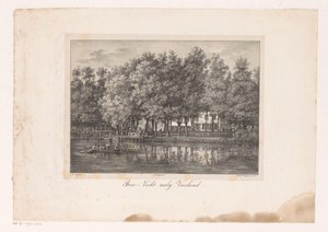 Pohled na venkovský statek Breevecht Bree-Vecht poblíž Vreelandu (název na objektu) Pohledy na řeku Vecht (název série) od Petrus Josephus Lutgers