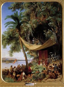 První mše v Americe (15. století) Mše na Kubě v roce 1494 2. Kolumbova plavba do Havany. Obraz Blancharda Pharamonda (1805-1873)