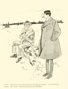 Kreslený film od Phila Maye z 90. let 19. století (litho) od Phil May