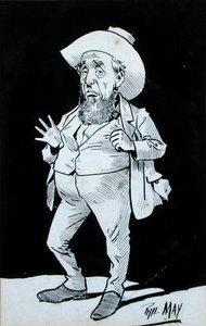 Kovboj (inkoust na papíře) od Phil May