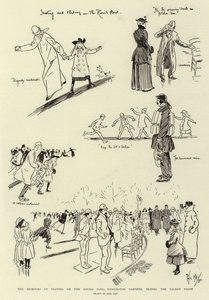 Humours of Skating on the Round Pond, Kensington Gardens, během nedávných mrazů od Phil May