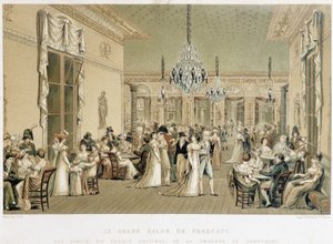 Grand Salon du cafe Frascati v Paříži. Litografie od Philiberta-Louise Debucourta (1755-1832) od Philibert Louis Debucourt