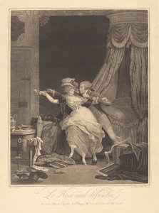 La Rose mal defence (Špatně bráněná růže) od Philibert Louis Debucourt