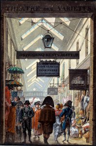 Passage des Panoramas à Paris Litografie připisovaná Louisi Philibertovi Debucourtovi (1755-1832) Paříž 19. století, Musee Carnavalet od Philibert Louis Debucourt