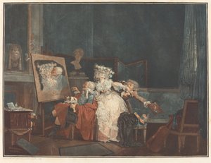 Dva polibky od Philibert Louis Debucourt