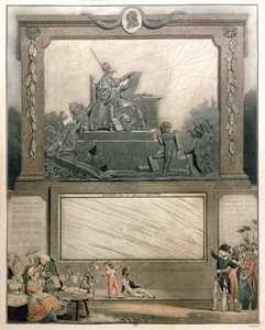 Národní almanach pro rok 1791, věnovaný přátelům Ústavy, 1790 (barevná akvatinta) (podrobnosti viz 485200) od Philibert Louis Debucourt
