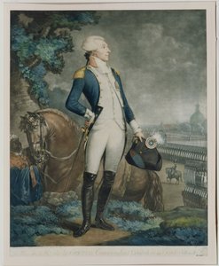 Portrét markýze de La Fayette (1757-1834), velitele Národní gardy, 1790