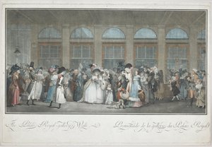 Procházka královské galerie Palais od Philibert Louis Debucourt